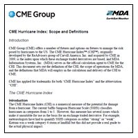 CME Hurricane Index: Scope and Definitions 