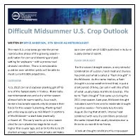 DTN: Difficult Midsummer U.S. Crop Outlook