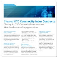 Cleared OTC Commodity Index Swaps
