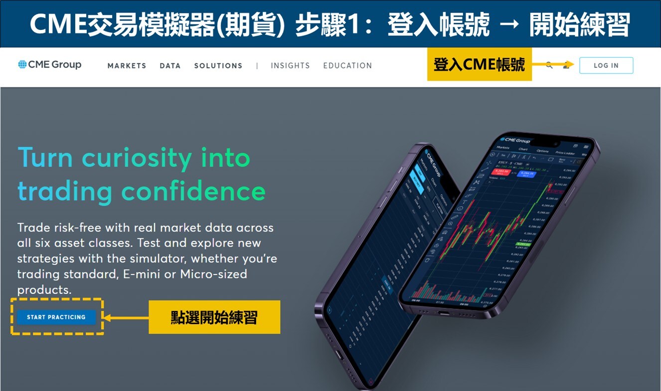 芝商所交易模擬器介紹：如何模擬交易期貨/選擇權(圖解) - CME Group