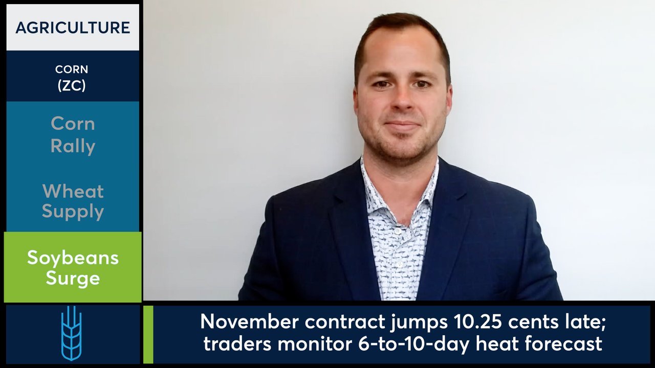 Grain futures rally on Black Sea tensions and Midwest heat.
