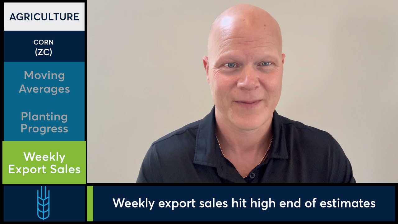 July Corn futures fell as heavy rains weighed on planting.